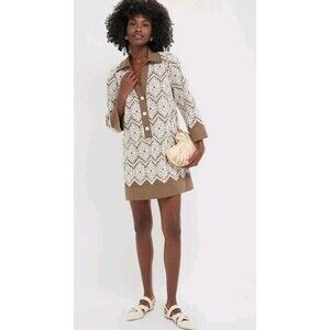 NWT Tuckernuck Lace Collier Dress in Mocha Mousse